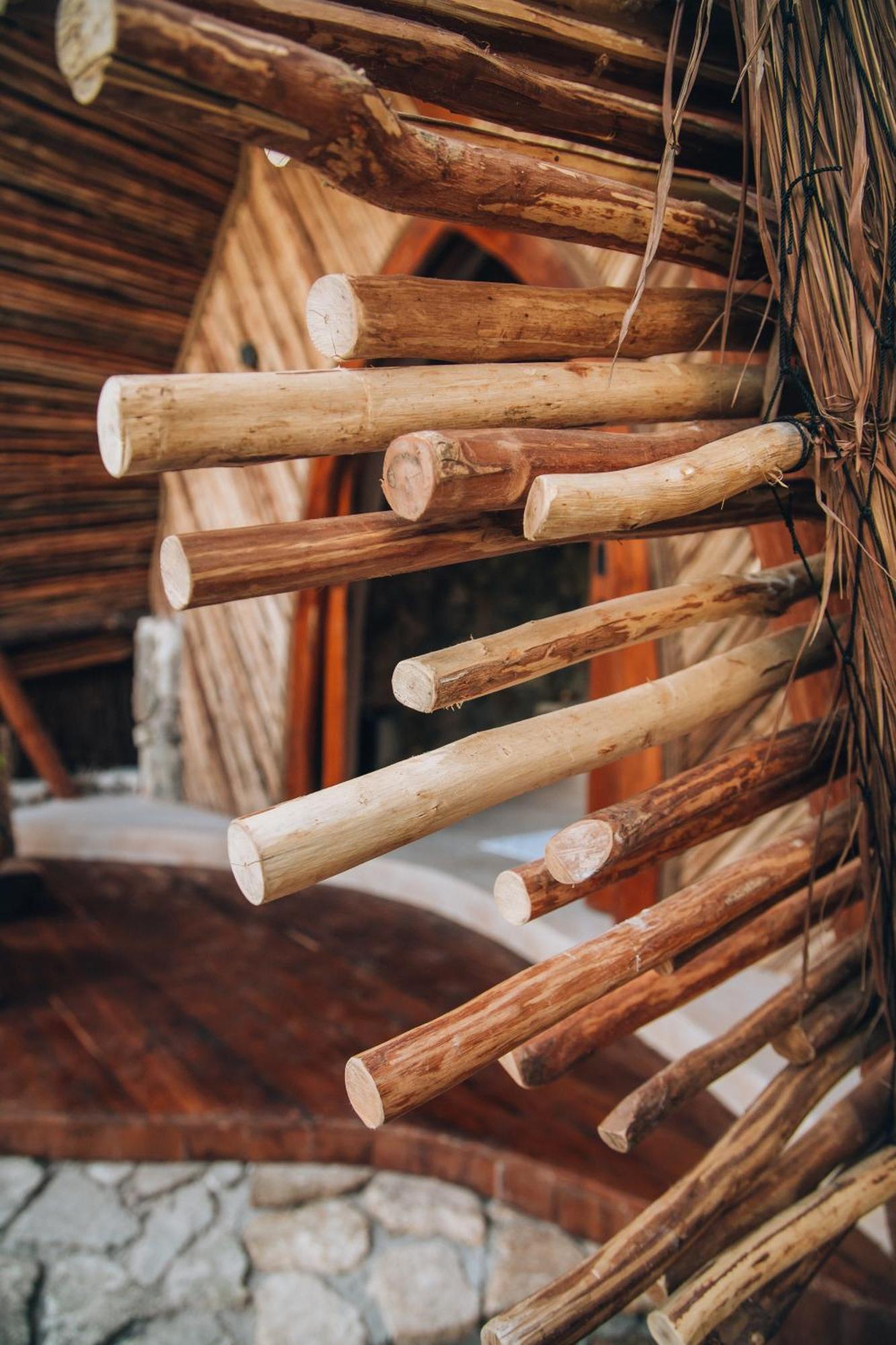 Ikal Tulum Hotel Exterior photo Detail of the spiral staircase